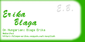 erika blaga business card